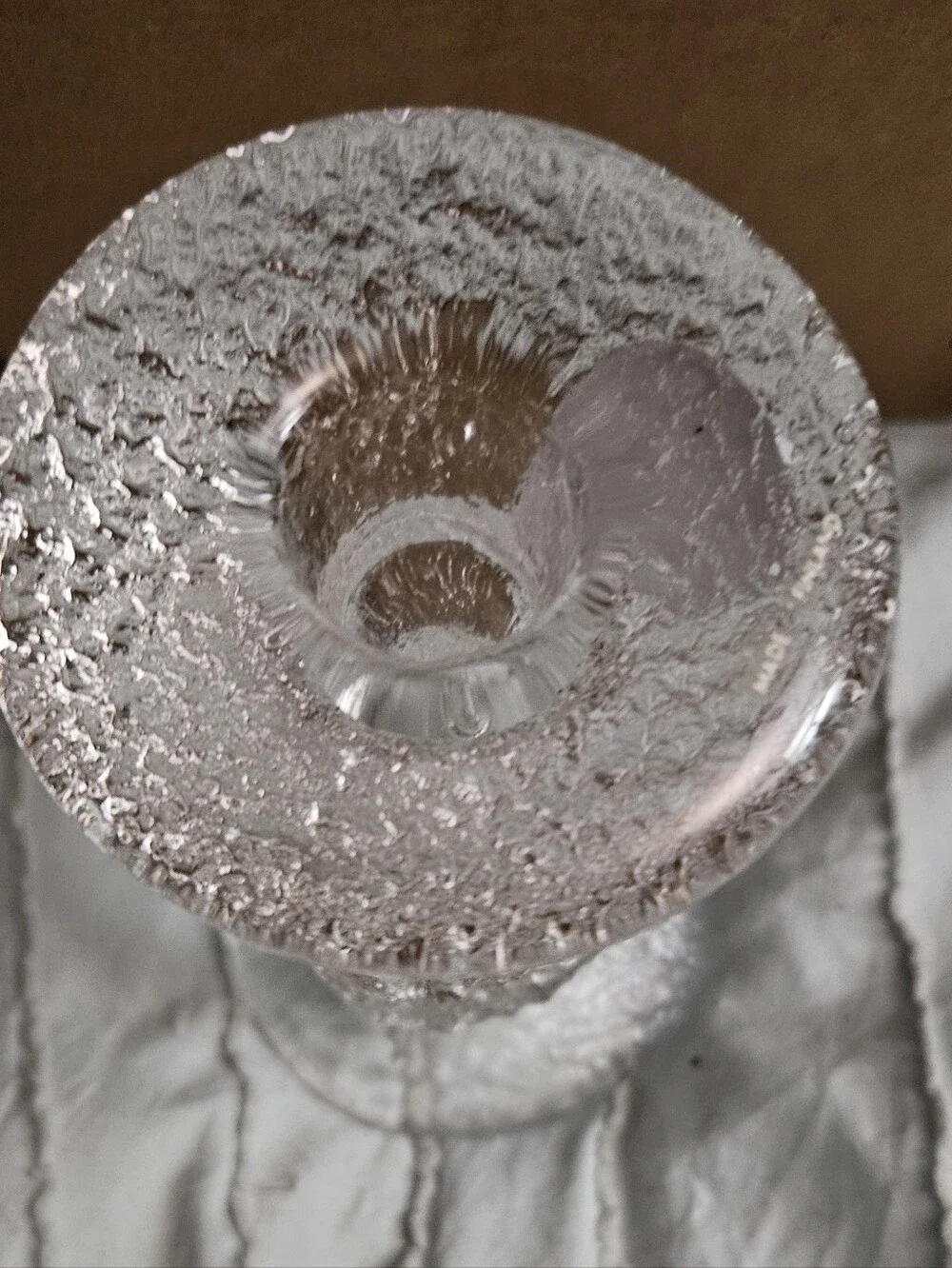 Clear Textured Glass Candlestick Holder - Home Accents Festivo Single Stick